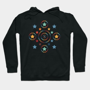 Rainbow Stars on Black Hoodie